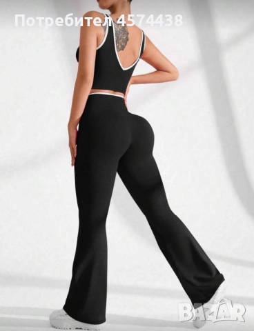 Дамски Спортен Фитнес Комплект Спортна Екипировка за Фитнес М, снимка 8 - Спортни екипи - 52503746