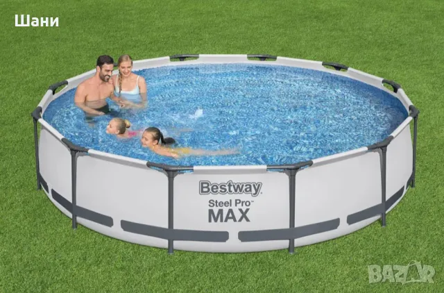 BESTWAY Фамилен басейн с метална рамка STEEL PRO MAX 366x76 см, снимка 3 - Басейни и аксесоари - 49737947