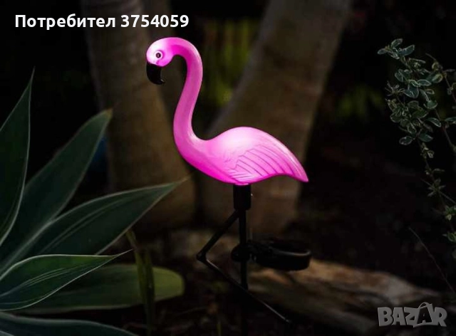 Декоративна соларна лампа във формата на фламинго - 3бр в комплект, снимка 10 - Соларни лампи - 52385528