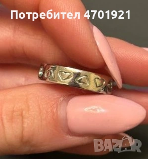 Дамски пръстен със сърца