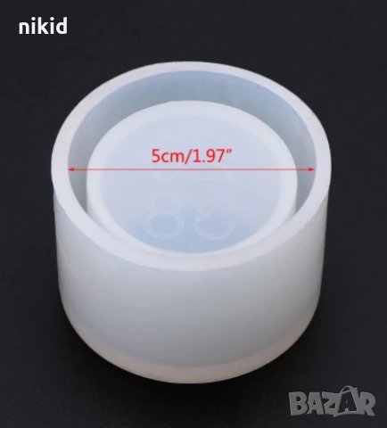 3D нисък цилиндър кръг саксия силиконов молд форма калъп смола сапун гипс шоколад свещ кашпа, снимка 2 - Форми - 33434739