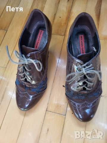 кафяви обувки, снимка 2 - Дамски обувки на ток - 51861700