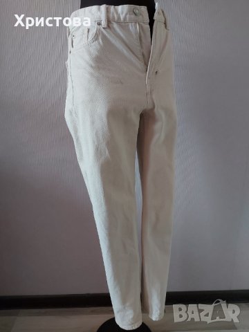 MOM JEANS дънки в цвят екрю - 15,00лв., снимка 2 - Дънки - 37128431