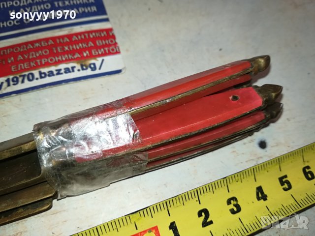 НОЖОВЕ 6БР МЕД МЕСИНГ ОТ ФРАНЦИЯ 1001241717, снимка 4 - Антикварни и старинни предмети - 43747622