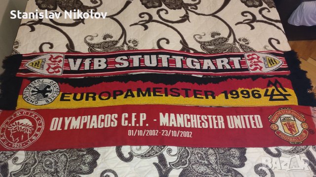 Футболни шалове Panathinaikos, AEK, Benfica, Olympiakos-Man UTD, Germany, Stuttgart, снимка 5 - Футбол - 39814278