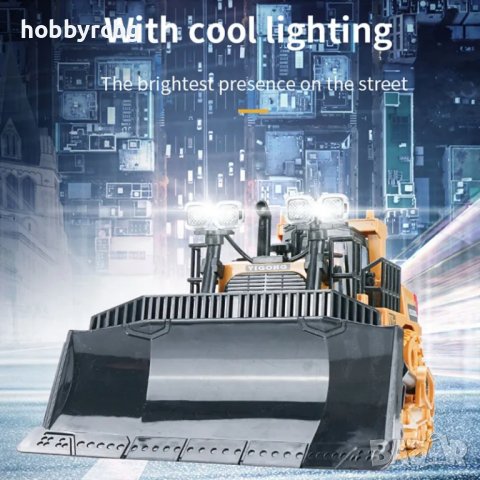 Радиоуправляем булдозер 1:20 за игра на вън или вътре, снимка 6 - Електрически играчки - 43084685