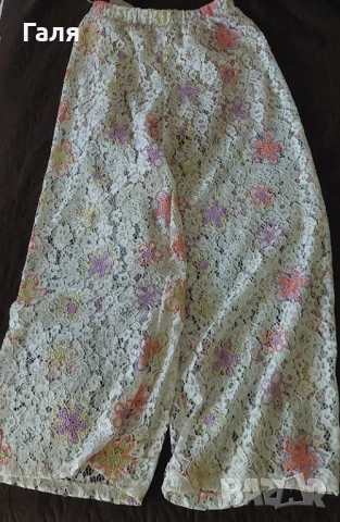 Дамски панталон ръчно шита дантела, размер ХЛ, снимка 6 - Панталони - 51426926