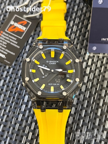 Custom Casio G-Shock GA-2100 CasioOak Yellow Smoke Edition. Brand New 