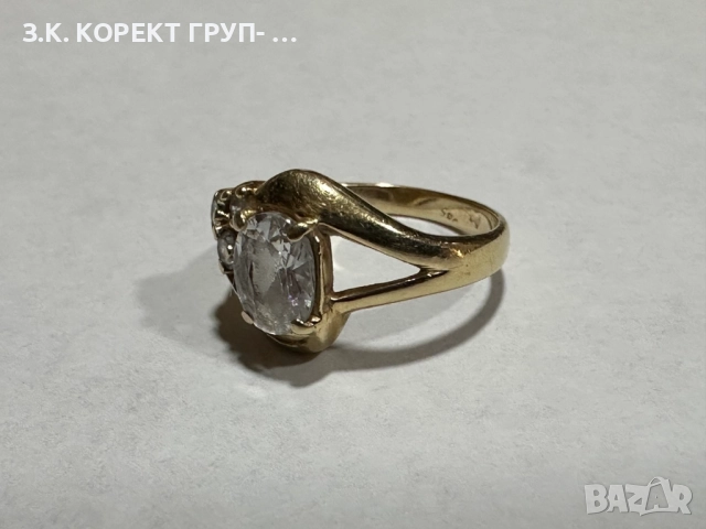 Златен пръстен 14к, 4,37гр, снимка 7 - Пръстени - 51501156