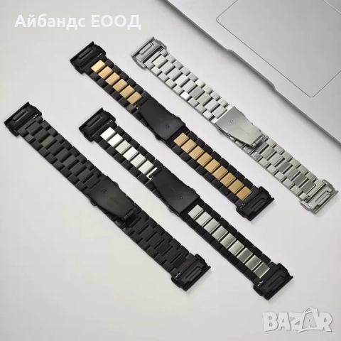 Stainless steel каишка за Garmin с Quickfit 20 / 22 / 26 mm., снимка 9 - Каишки за часовници - 51435452