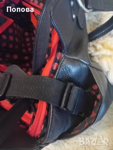 Уникална  голяма маркова чанта естествена кожа с подвижен органайзер , снимка 8 - Чанти - 50052471