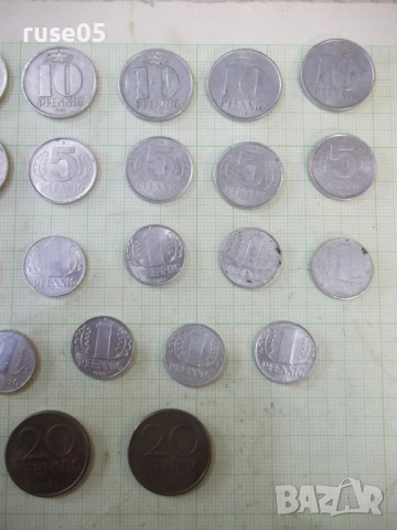 Лот от 26 бр. монети "PFENNIG" от ГДР-DDR, снимка 3 - Нумизматика и бонистика - 51925782