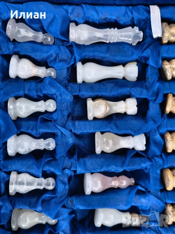 Шах Lokah от оникс и мрамор, снимка 4 - Шах и табла - 53501468