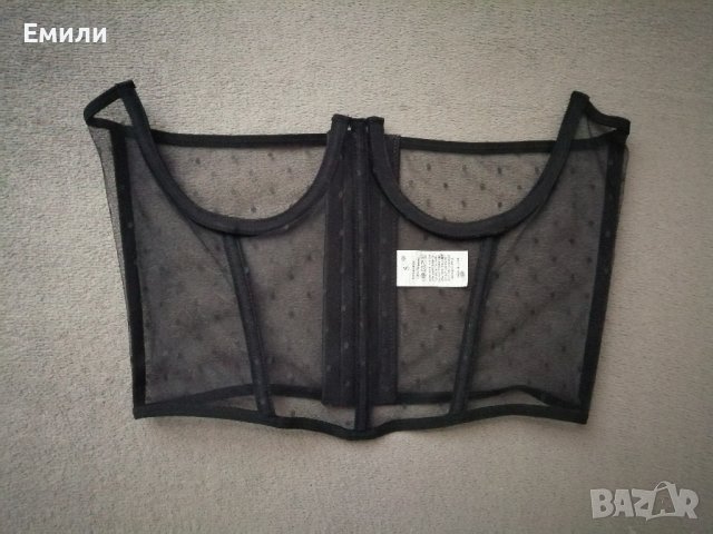 Черен прозрачен колан корсет под бюста р-р S, снимка 18 - Корсети, бюстиета, топове - 43466964