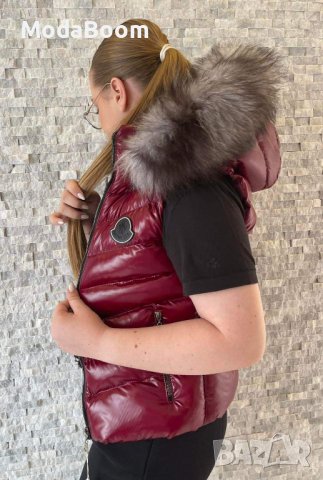 💥Moncler бордно червен дамски елек Монклер💥