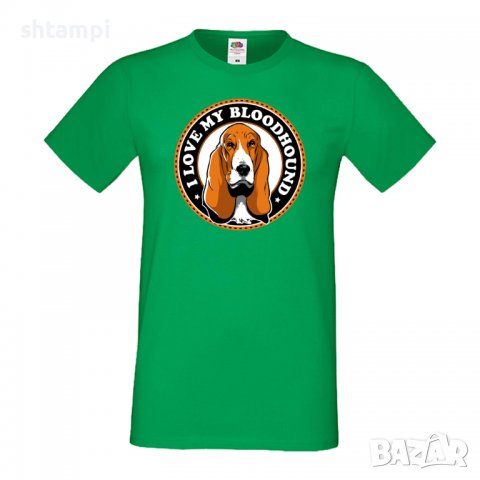 Мъжка тениска I Love My Bloodhound 1 Dog,Куче, животно,подарък,изненада