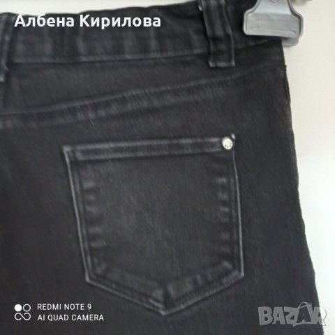 Черни ластични дънки, S р-р, на Skinny, снимка 6 - Дънки - 32551910