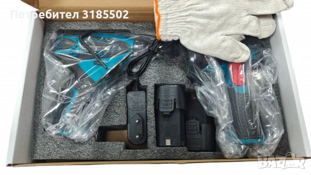 Професионален акумулаторен комплект 2 в 1 – Винтоверт и Ъглошлайф с литиева батерия, снимка 3 - Винтоверти - 51252277