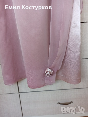 Продавам дълга официална рокля - нежно розов цвят, снимка 5 - Рокли - 52689808