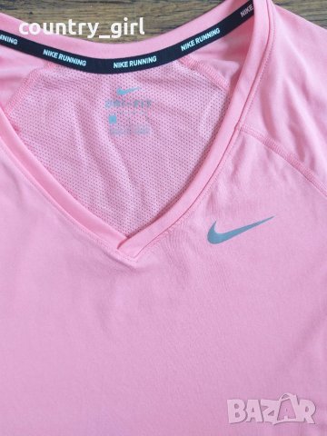 Nike Dry Miler Top V-Neck - страхотна дамска тениска КАТО НОВА, снимка 4 - Тениски - 28643953