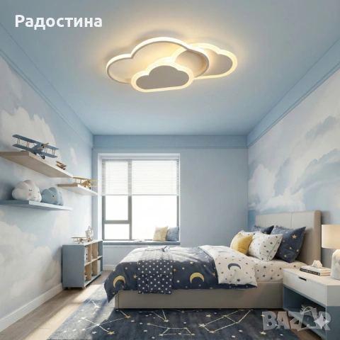 LED плафон „Облаци“ – 42W | 52×31×6 см | Чисто нов, снимка 4 - Лампи за таван - 53383144