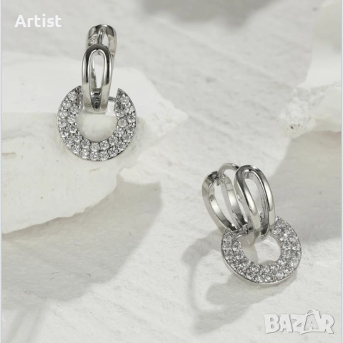 Обеци от хипоалергенна стомана, снимка 3 - Обеци - 52965175