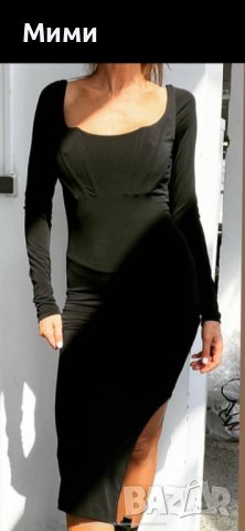 EVIS уникална нова черна рокля, снимка 4 - Рокли - 38497270