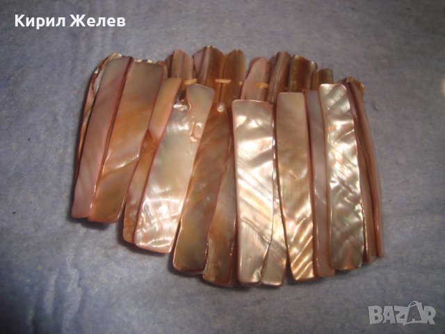 КРАСИВА СЕДЕФЕНА ЛЯТНА ГРИВНА ХЕНД МЕЙД БИЖУ КРАЛСКИ СЕДЕФ 6829, снимка 4 - Гривни - 37093637