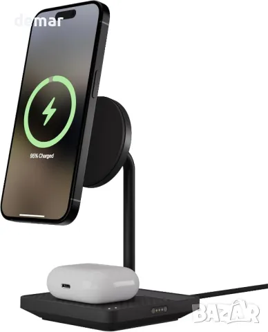 Mous Стойка - безжично зарядно 2 в 1, 15W Qi2, Съвместим с MagSafe, снимка 7 - Безжични зарядни - 48222442