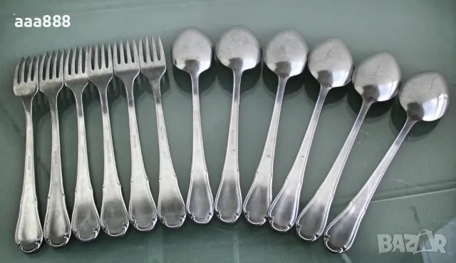 Немски прибори за хранене WELLNER / ABS неръждаема стомана 12 части , снимка 4 - Антикварни и старинни предмети - 48655595