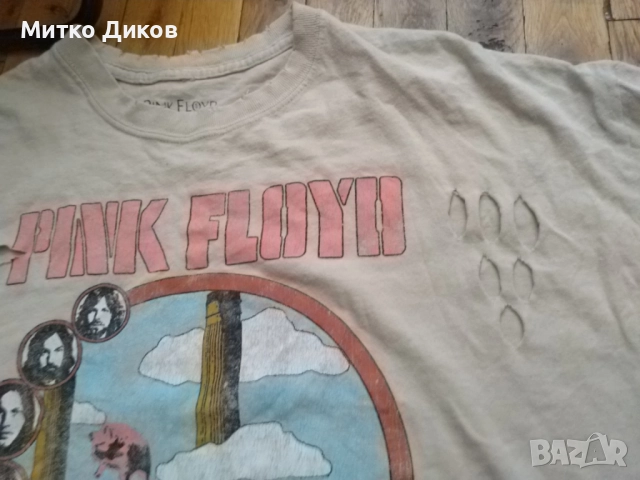 Pink Floyd Animals Tour 1977 Shirt Looks worn тениска като носена изглежда отлична размер Л, снимка 4 - Тениски - 51722120