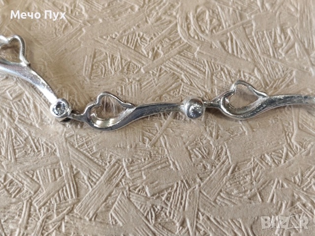 Сребърна гривна (334), снимка 4 - Гривни - 52456224