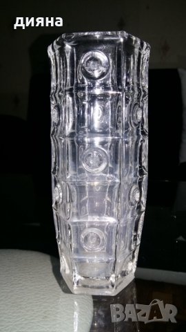 Кристална масивна ваза, снимка 1 - Вази - 26727377
