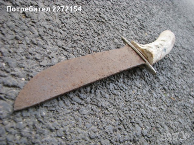 Стар кован нож с гард, снимка 2 - Антикварни и старинни предмети - 28504439