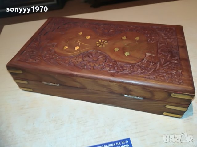 кутия от екзотично дърво с меден обков-26х15х6см, снимка 14 - Колекции - 28727790