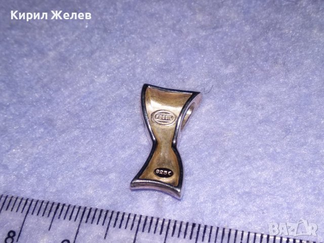 FOSSIL Марков СРЕБЪРЕН БУТИКОВ АРТ МЕДАЛЬОН СРЕБРО 925 с БЯЛА ПОЗЛАТА Оригинал На ФОСИЛ 35808, снимка 8 - Колиета, медальони, синджири - 39471474