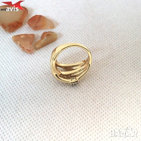 Пръстен с 14К златно покритие 224830, снимка 3 - Пръстени - 52904153