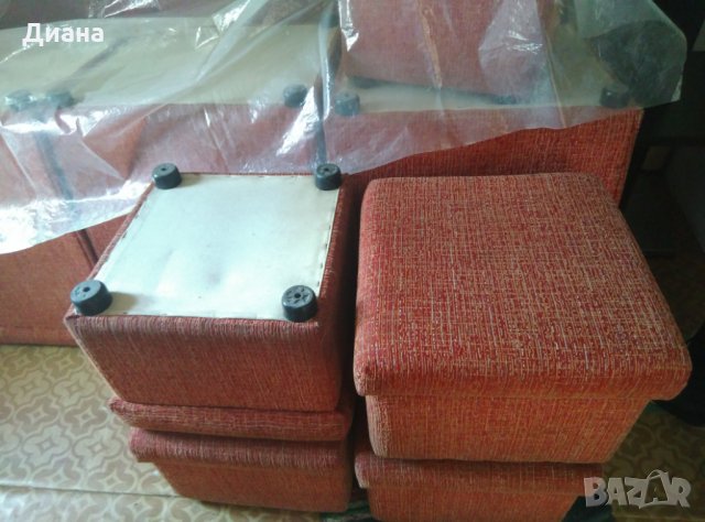 Фотьойли 6 бр. и табуретки 5 бр., снимка 3 - Дивани и мека мебел - 26438519