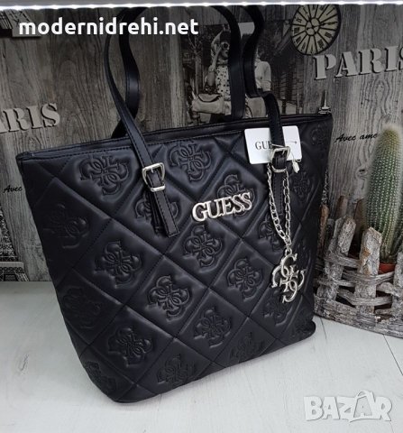 Дамска чанта черна Guess код 56, снимка 1 - Чанти - 28243040