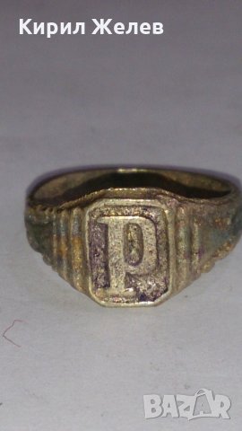 Стар пръстен уникат над стогодишен сачан - 60031, снимка 1 - Други ценни предмети - 28995093