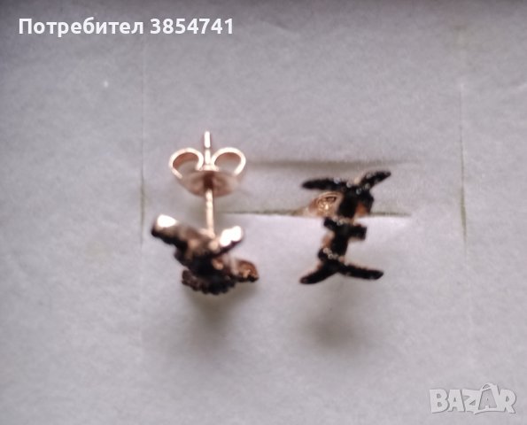 Сребърни обеци, снимка 2 - Обеци - 43698802