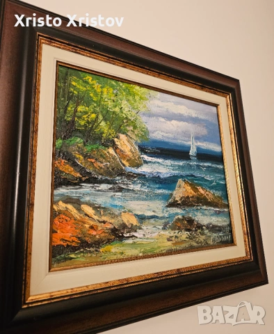 Картина мордси бряг -Масло, снимка 2 - Картини - 53034036