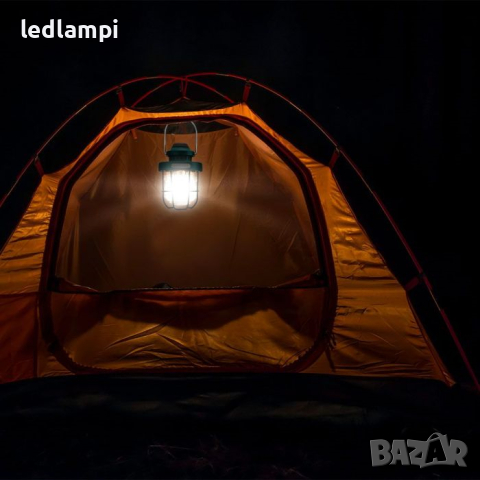 LED Акумулаторна Лампа 3W SMD+2W Пламък, снимка 8 - Външни лампи - 44881902