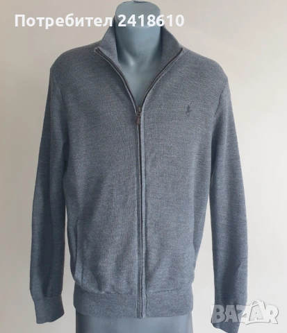 POLO Ralph Lauren Cardigan Merino Knitted Full Zip Mens Size L ОРИГИНАЛ! Мъжка Вълнена Жилетка с цял