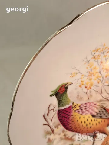 декоративна порцеланова чиния Limoges фазани 25/1, снимка 4 - Декорация за дома - 49886024