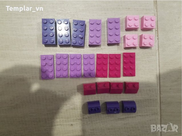 LEGO parts -Розови, Лилави ЛЕГО, снимка 2 - Фигурки - 43794399