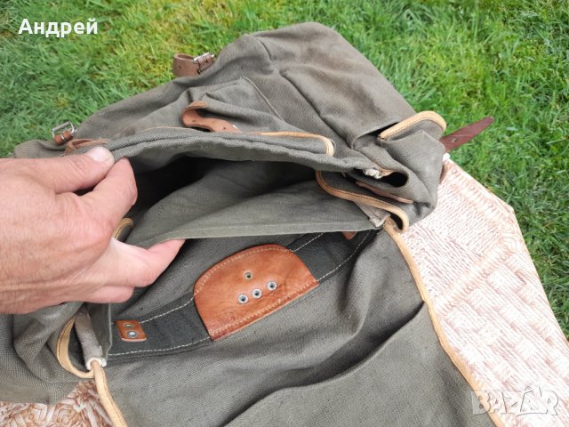 Стара брезентова раница #20, снимка 5 - Други ценни предмети - 40679303