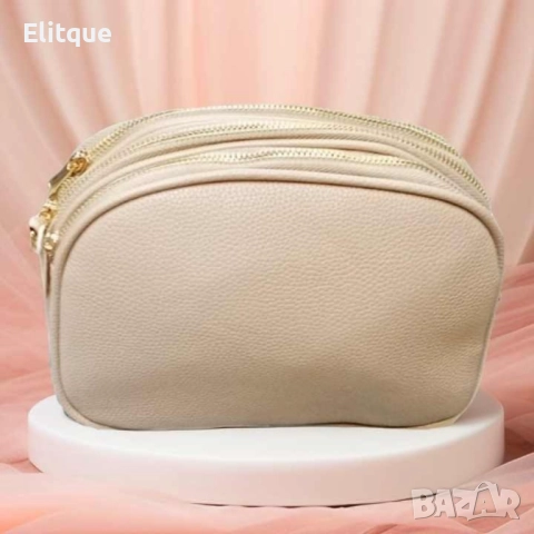 Дамска чанта с 3 прегради за през рамо, снимка 11 - Чанти - 52861386