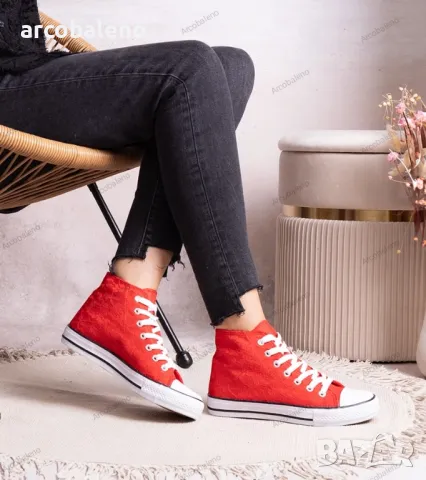 Дамски високи кецове с дантела на Bonifakima, 2цвята , снимка 5 - Кецове - 48563557