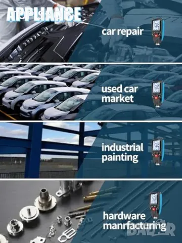 Нов Автоматичен уред за дебелина на боя Aicevoos X5 Прецизен измервател, снимка 3 - Друга електроника - 49249854